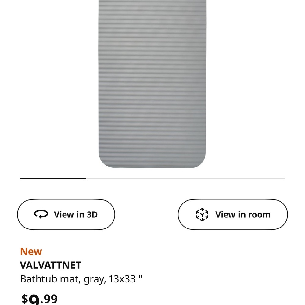 Brand new IKEA Gray Bathtub Mat
